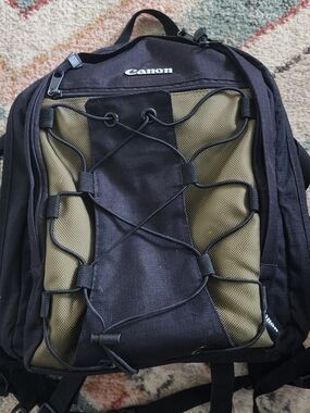 Canon Black and Olive Tactical Camera Backpack